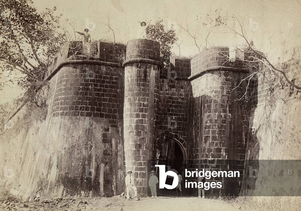 An entrance to the the old fortress of Bombay, India