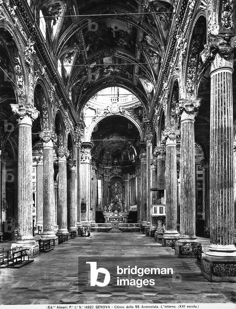 Inside of the Church of SS.Annunziata del Vastato in Genoa
