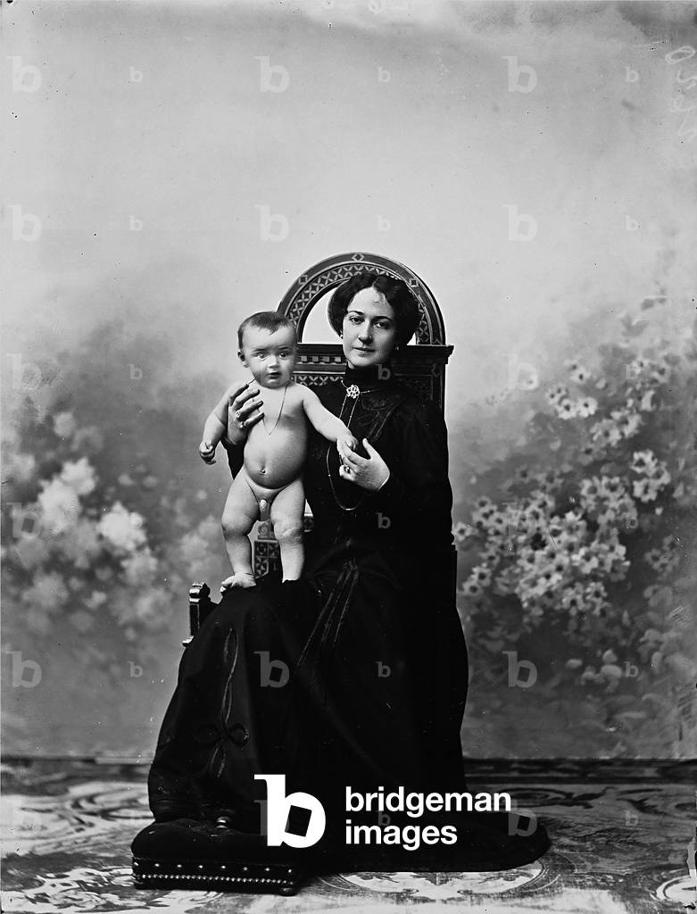 Portrait of woman with baby boy