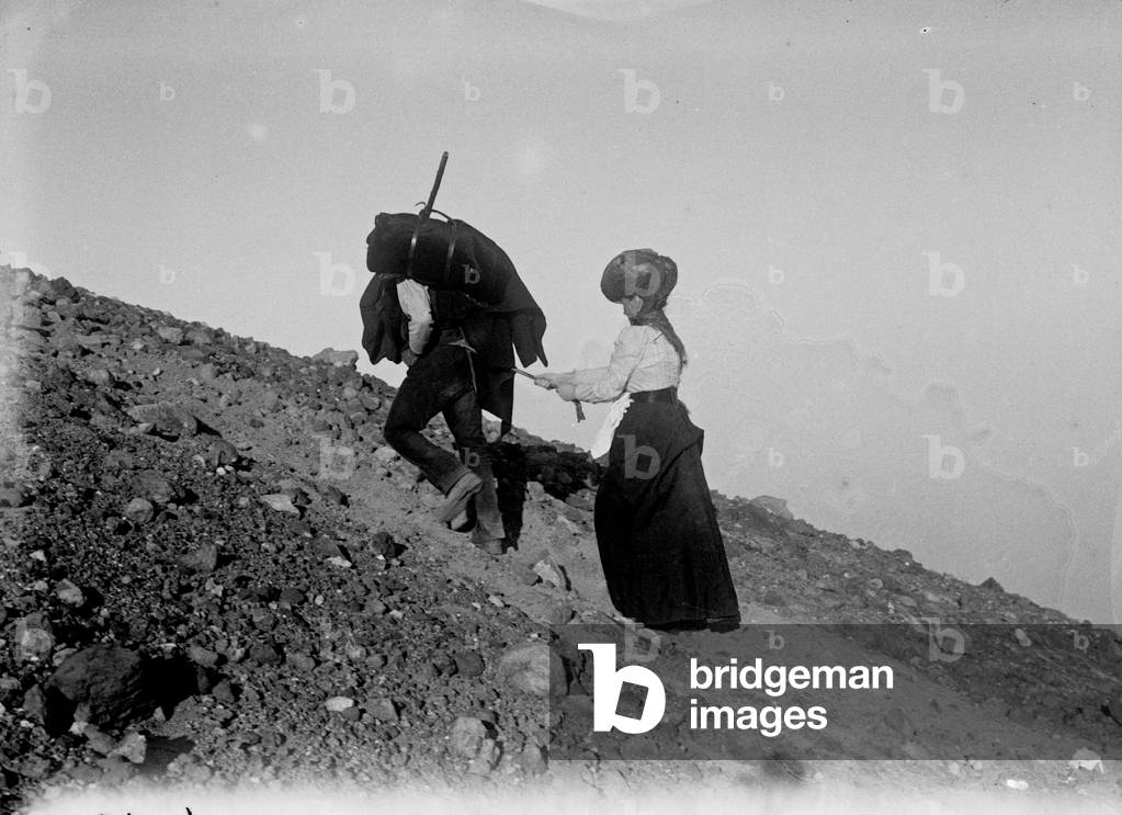 Couple during a tour of Mount Etna