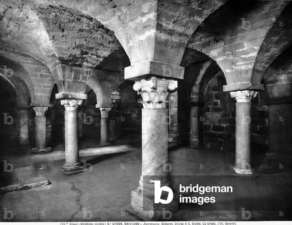 The crypt of the church of Santa Giusta, in Santa Giusta, near Oristano