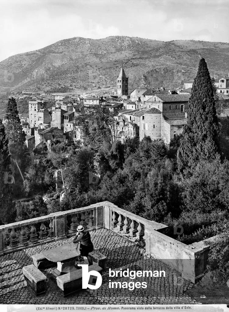 View of the city of Tivoli, from the terrace of Villa d'Este