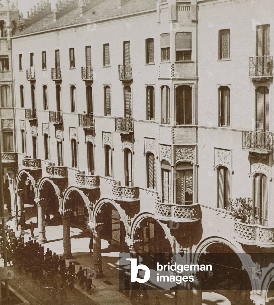 Via Pietro Micca photographed by the hero's room at the Hotel Bonne Femme