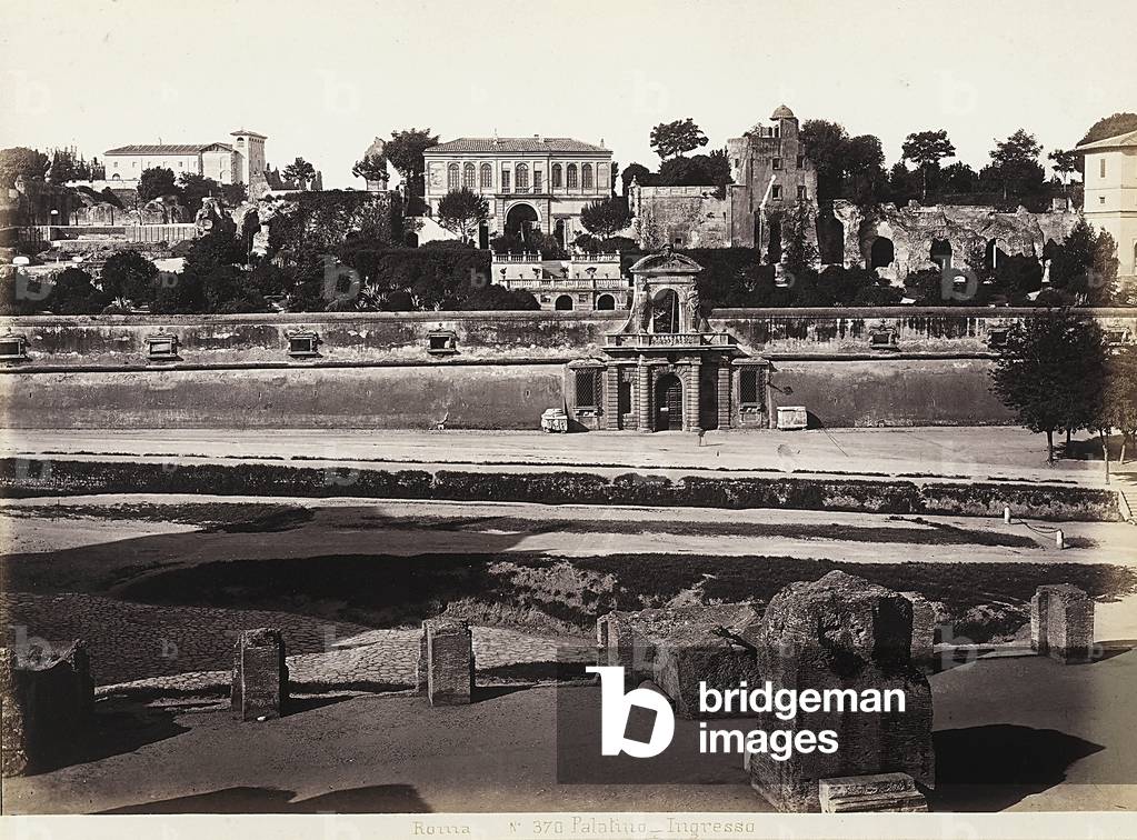 View of the entrance to the archeological zone of the Palatine, Rome