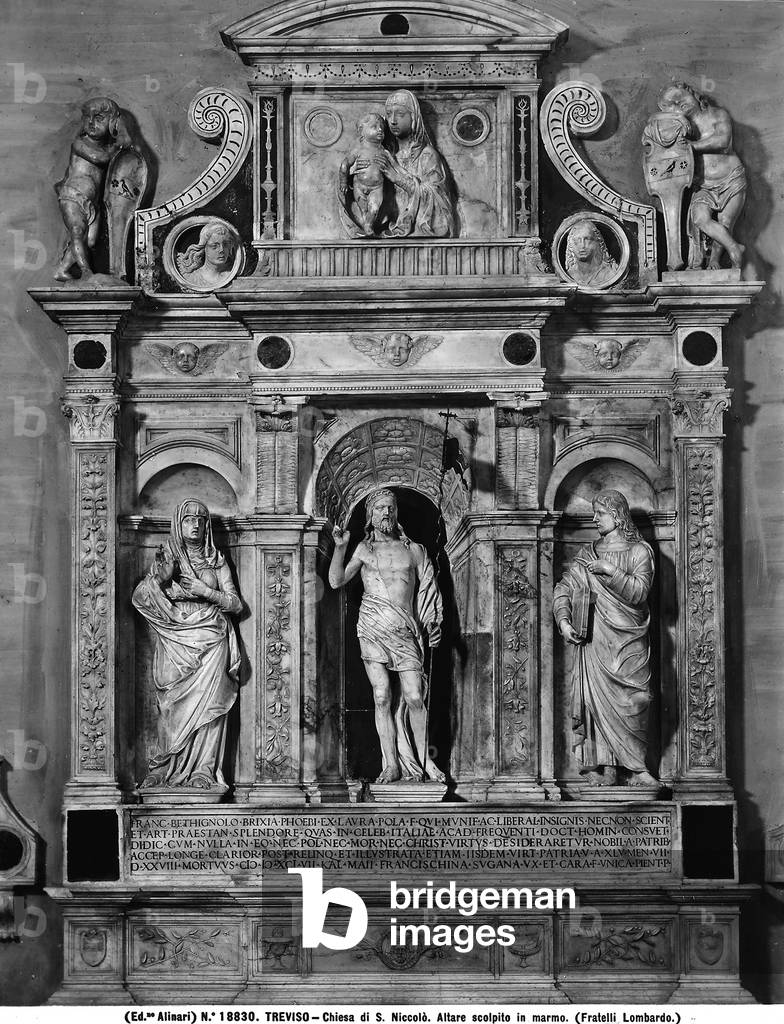 Marble sculpted altar, Church of S. Niccolò in Treviso.