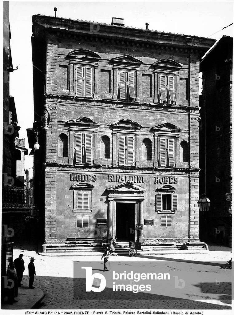 View of the façade of Palazzo Bartolini-Salimbeni in Piazza s.Trinità in Florence.