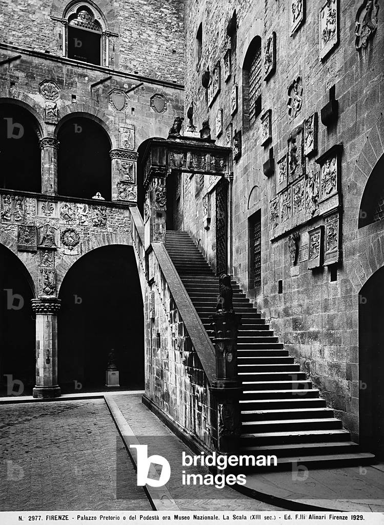 Courtyard of the Palazzo del Capitano del Popolo, present-day Museo del Bargello, Florence