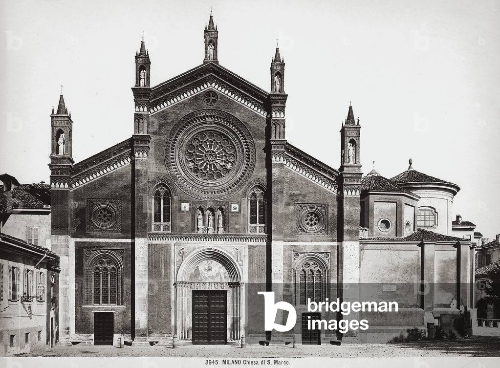 Facade, Saint Mark's Church in Milan.