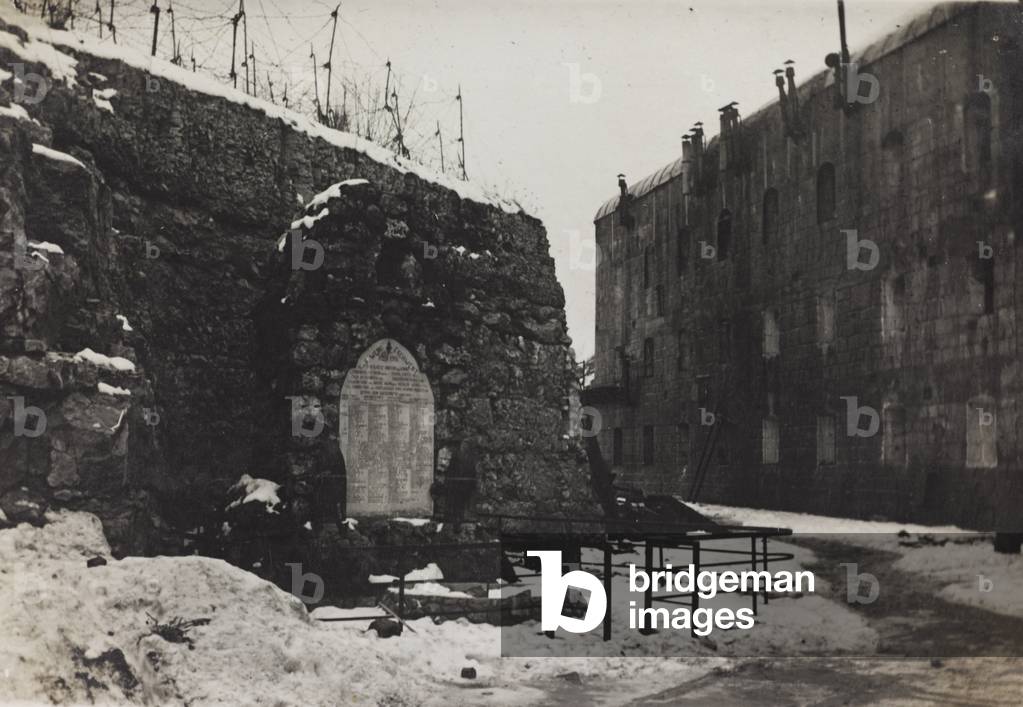World War I:Austrian fort Belvedere (b/w photo)