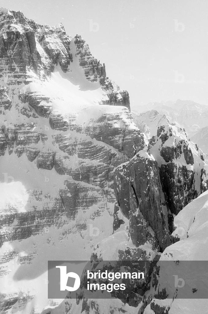 Snowy mountain landscape, Cortina d'Ampezzo