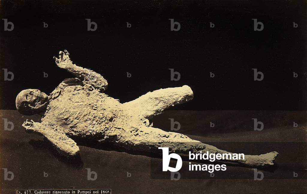 Pompeii: human cast of a victim of the eruption of Vesuvius (79 A.D.)