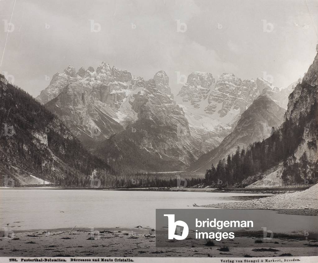 View of the Mountain Cristalllo, in the Ampezzo Dolomites