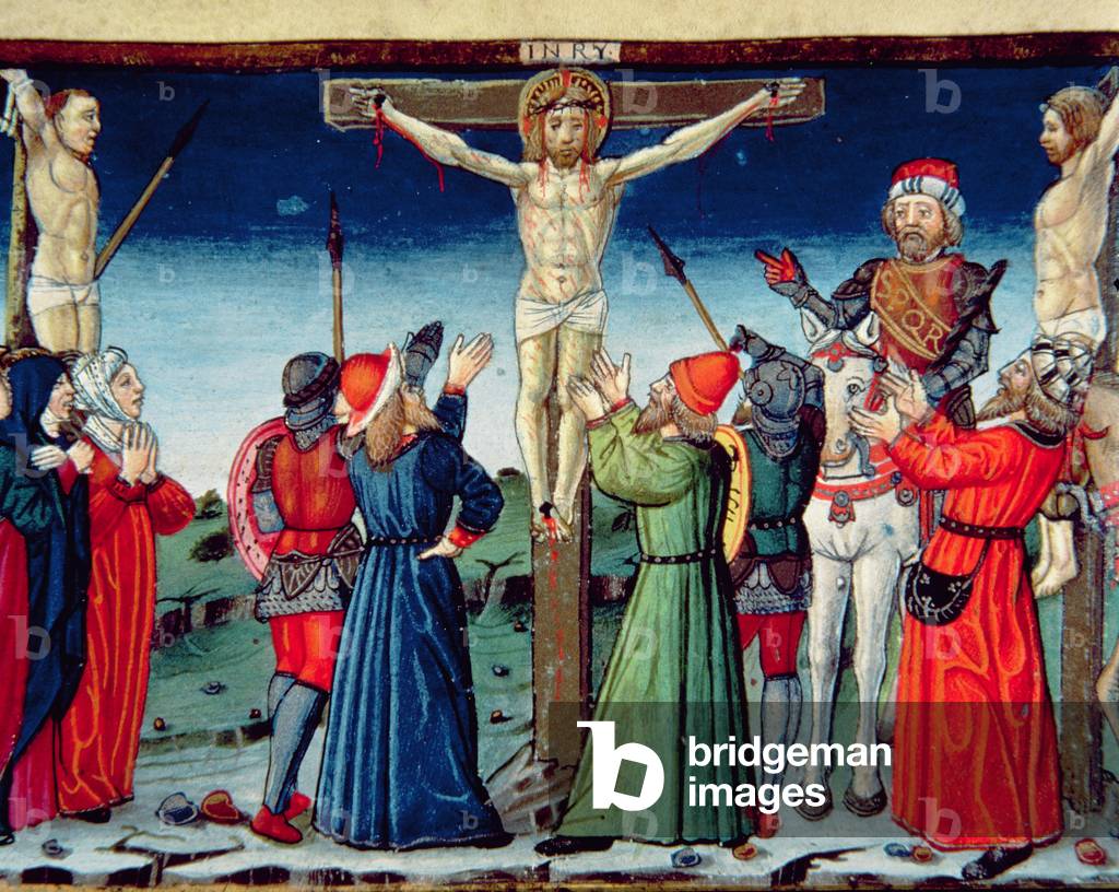 Fol.117v Crucifixion, illustration from the 'Codex de Predis' (vellum)