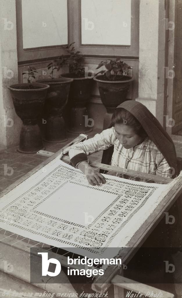 A Mexican weaver woman at work, 1905 (print on double-weight paper)