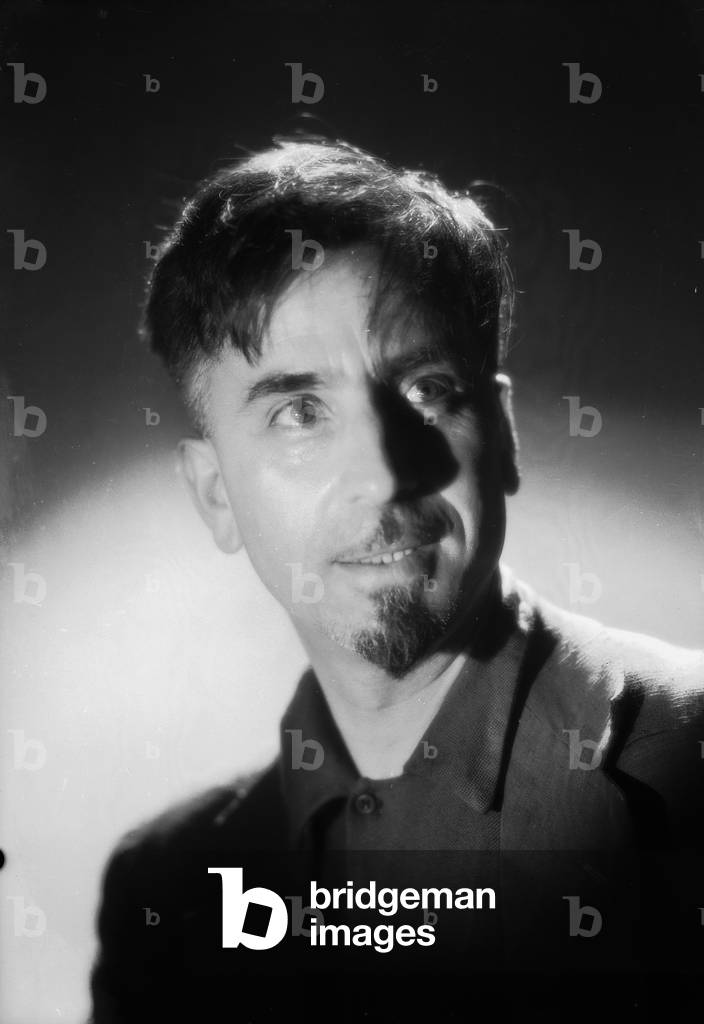 The painter Francesco Scarpabolla. 18/06/1947 (b/w photo)
