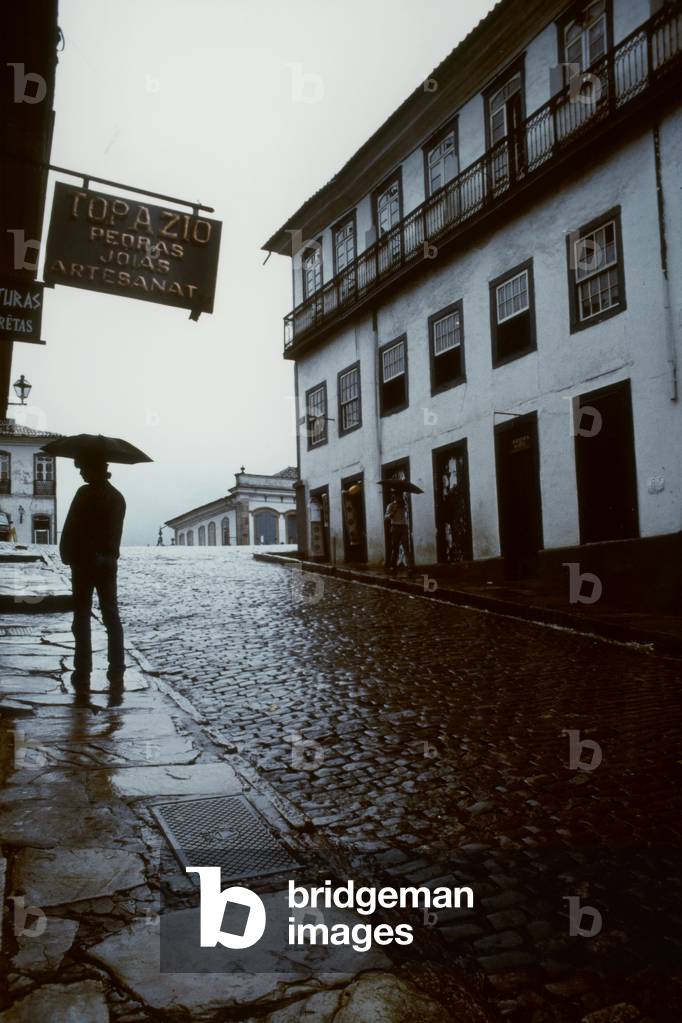 A rainy day in Ouro Preto, city in Brazil