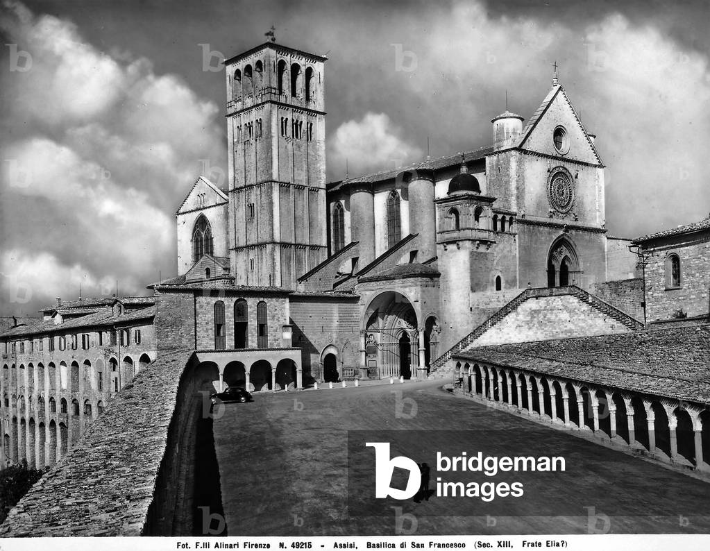 View of the Basilica of St Francesco in Assisi