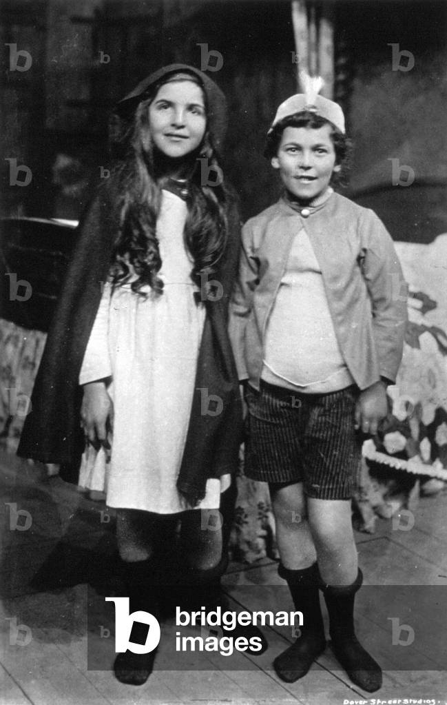 Boy and girl, c.1910-20 (b/w photo)