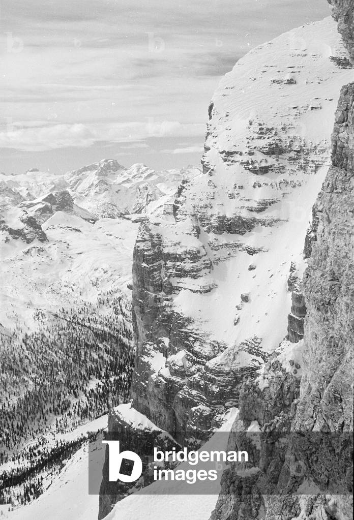 Snowy mountain landscape, Cortina d'Ampezzo