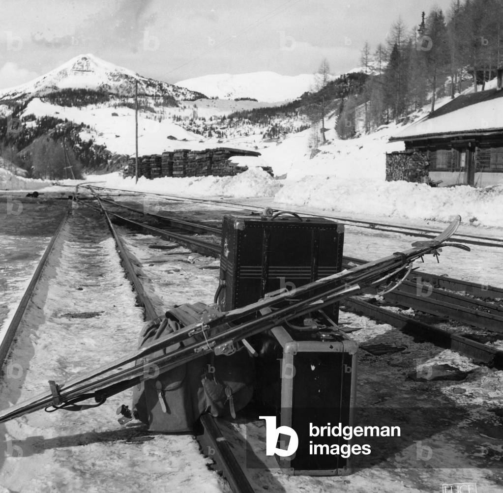 sports, skiing, valgardena plan, Trentino Alto Adige, 1952