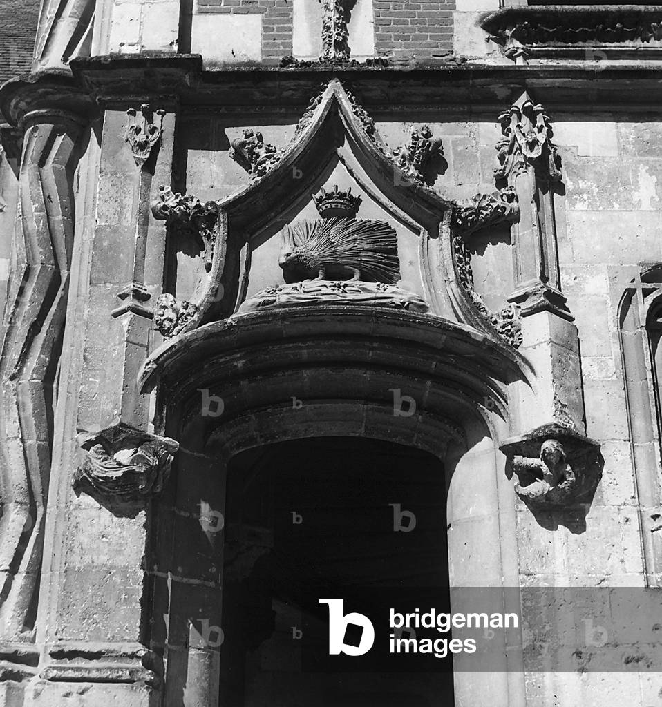 Upper ornamentation of the portal of the Castle of Blois