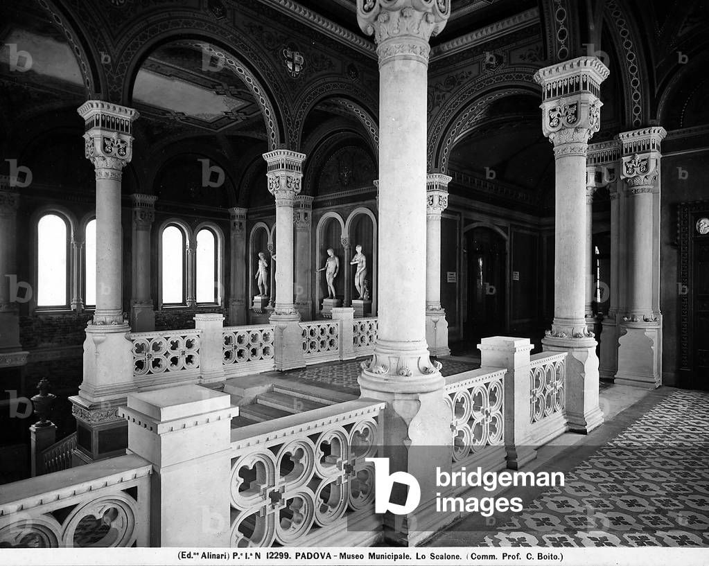 Stairway, inside of the Municipal Museum, Padua.