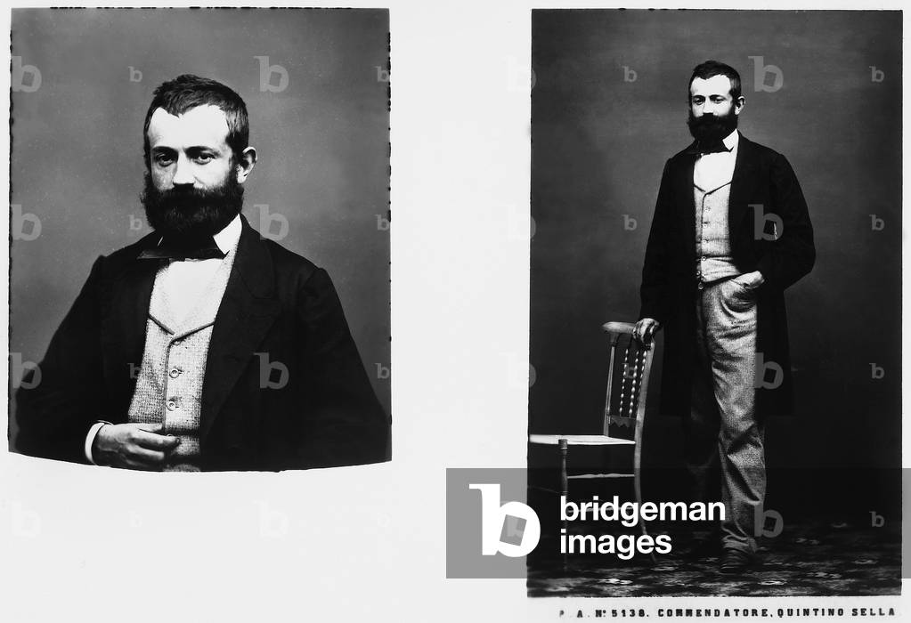 Two portraits of Commendatore Quintino Sella (1827-1884) an Italian statesman and financier