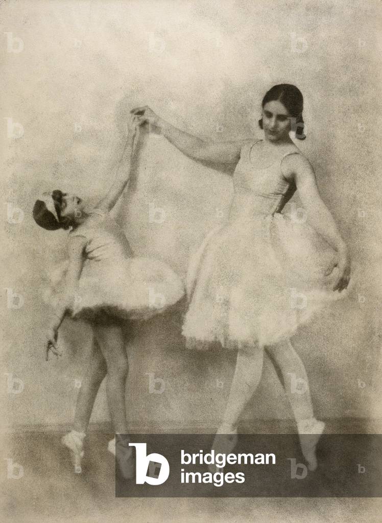 Portrait of two young ballerinas