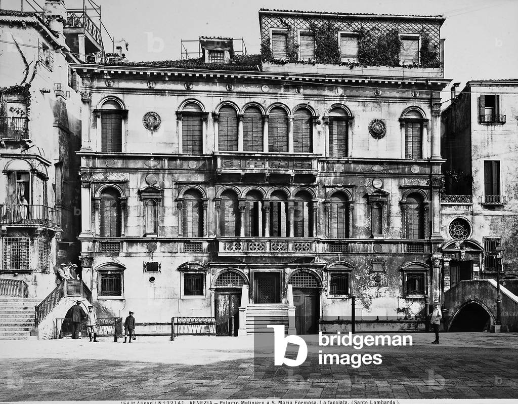 Façade of Palazzo Maffetti-Tiepolo, Venezia. It is a harmonious architecture from the beginning of the sixteenth century attributed to Sante Lombardo.