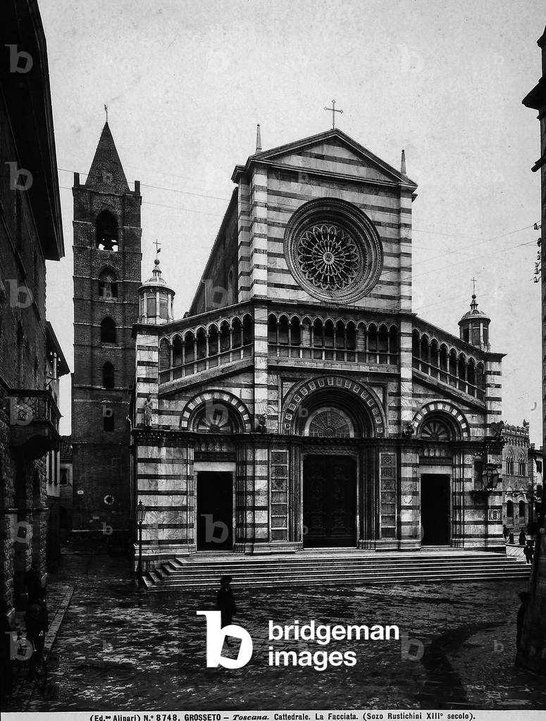 View of the façade of the Cathedral of Grosseto.