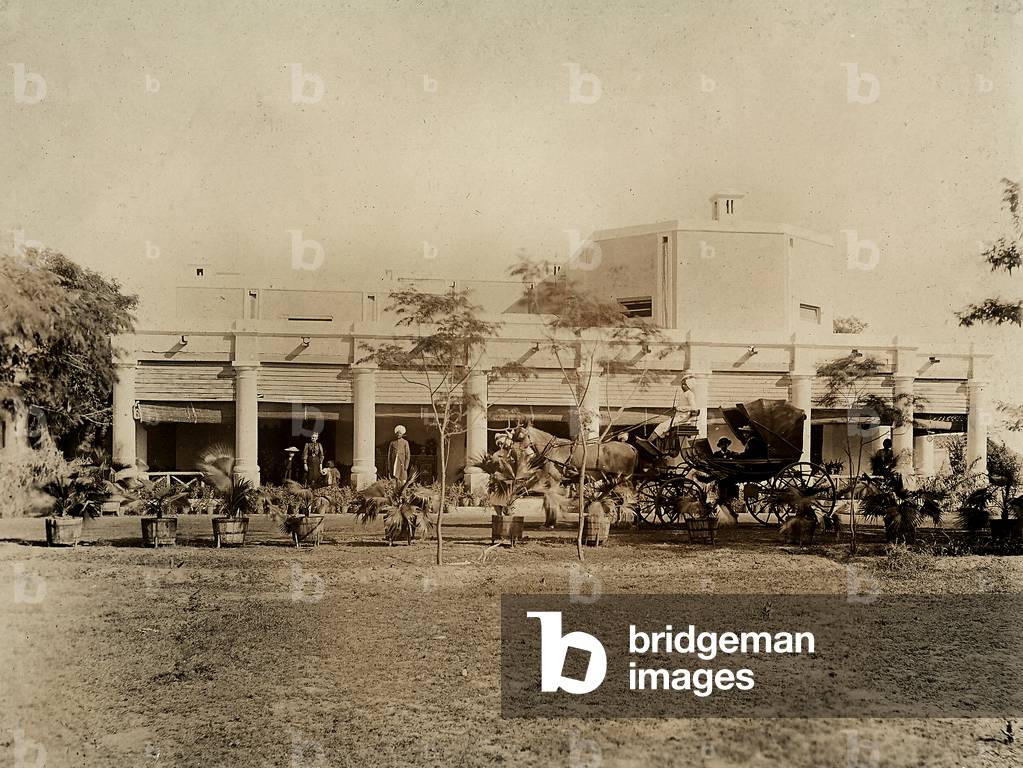 Exterior of the Charring Cross Hotel in Lahore, in Pakistan