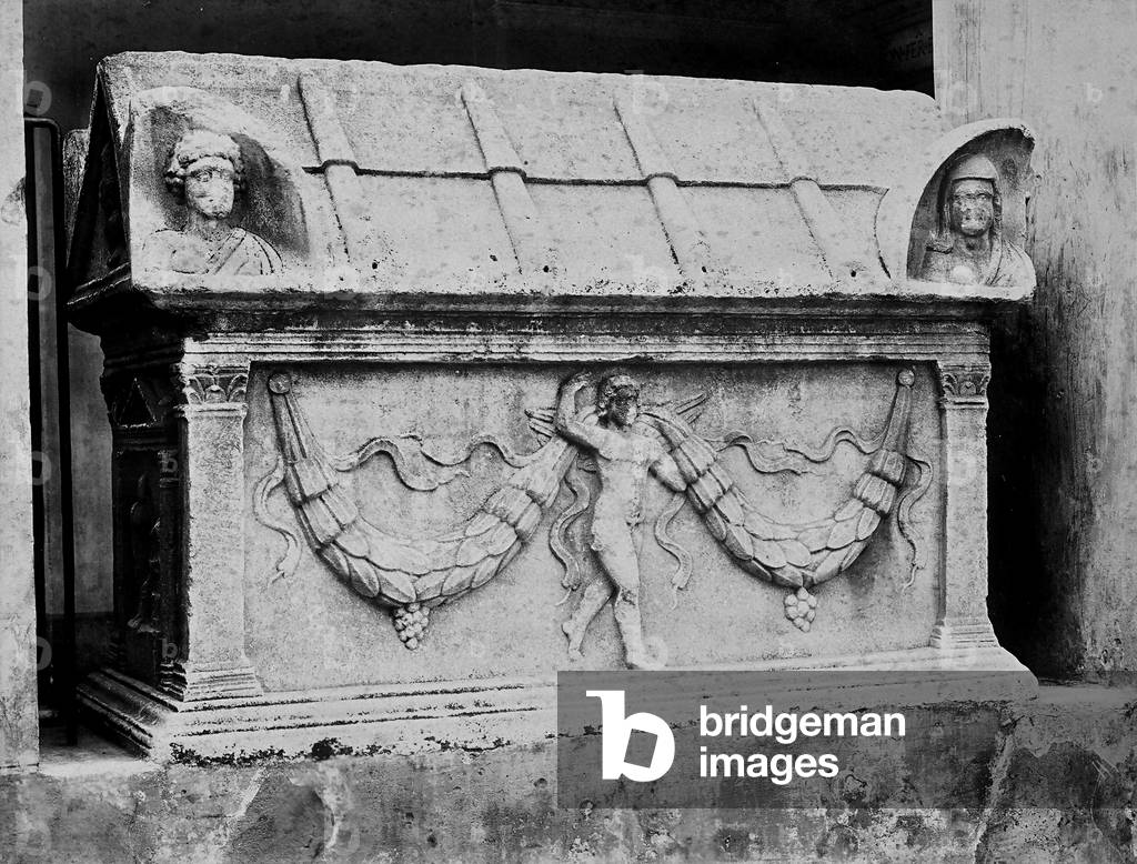 Roman Sarcophagus of the quaestor Caio Atecio Valerio, in the Ivrea Cathedral, locality near Turin