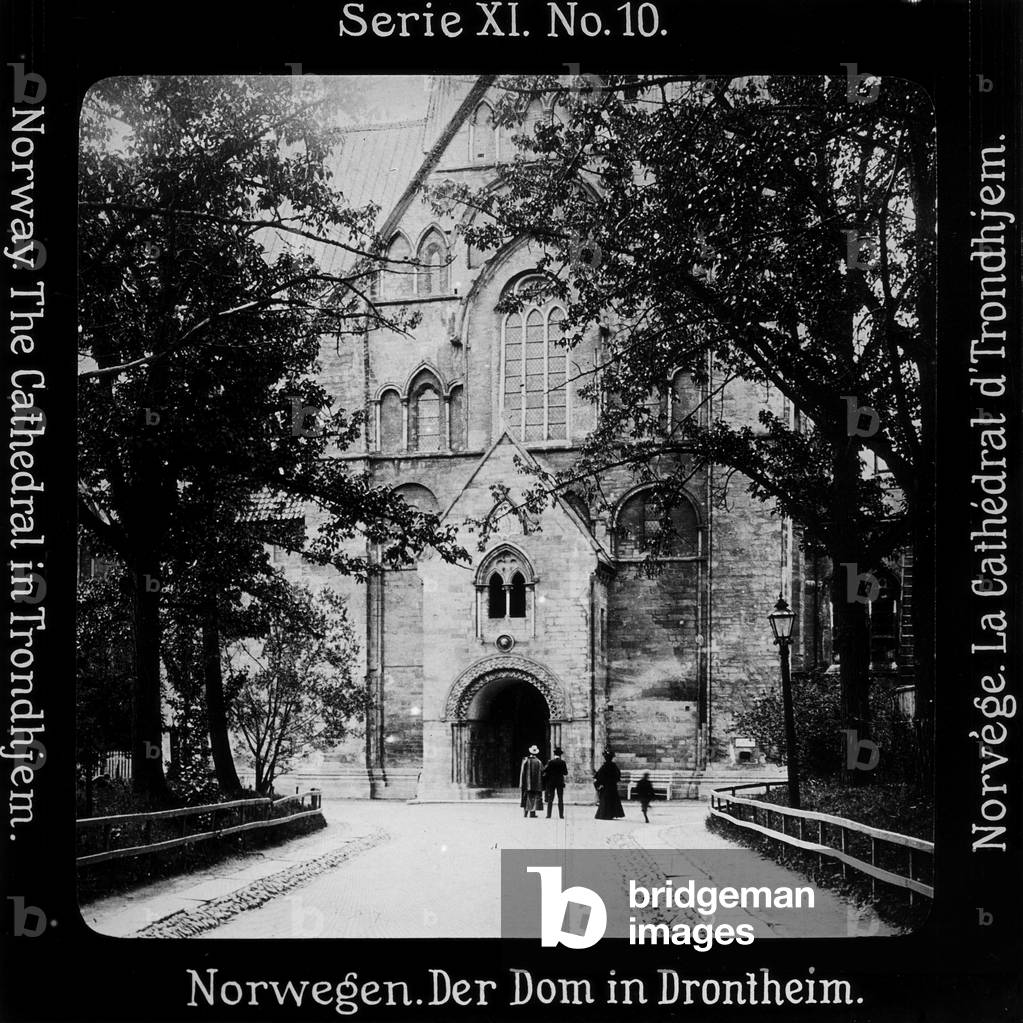 The cathedral in the city of Trondheim in Norway