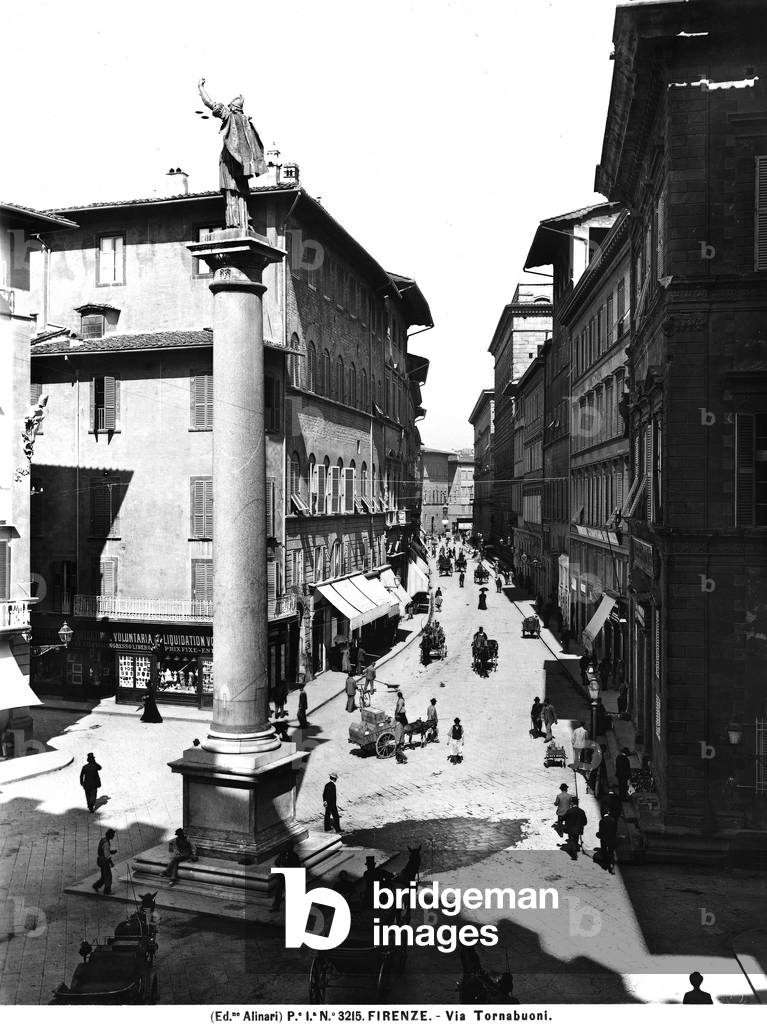 View of Via Tornabuoni in Florence