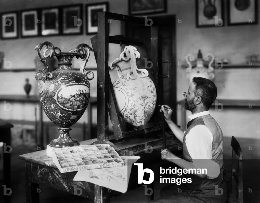 Decorator in the Ginori Factory, in Doccia near Florence
