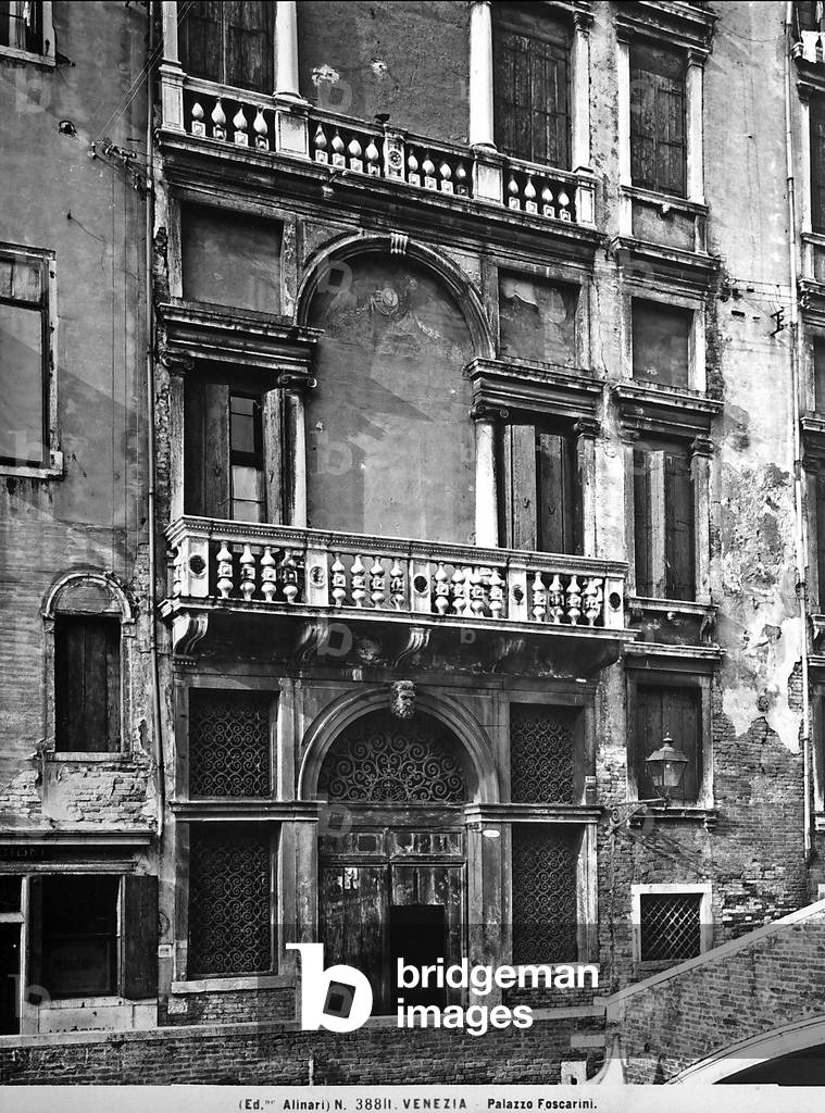 Façade of Palazzo Foscarini, an eighteenth century building located in Venice.