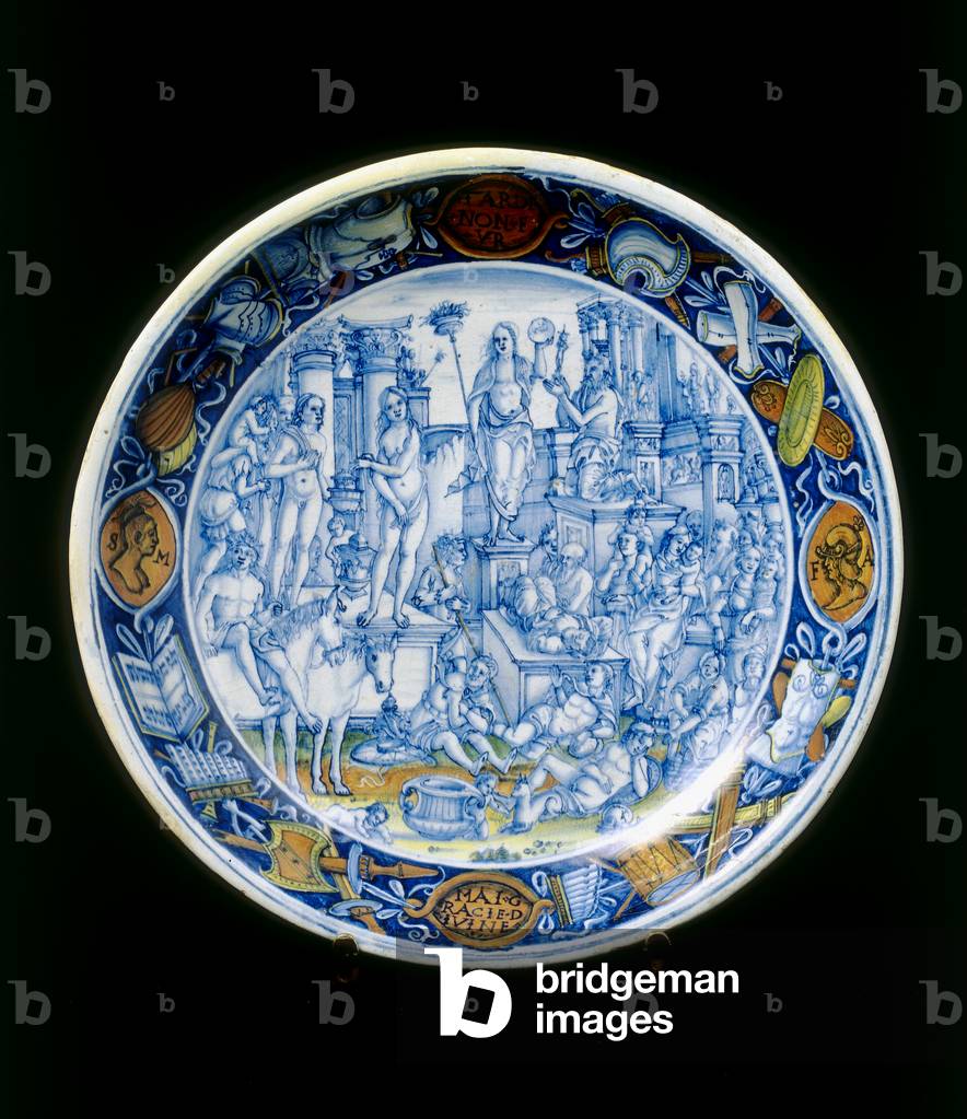 Plate with the Allegories of Selene, manufacture of Faenza