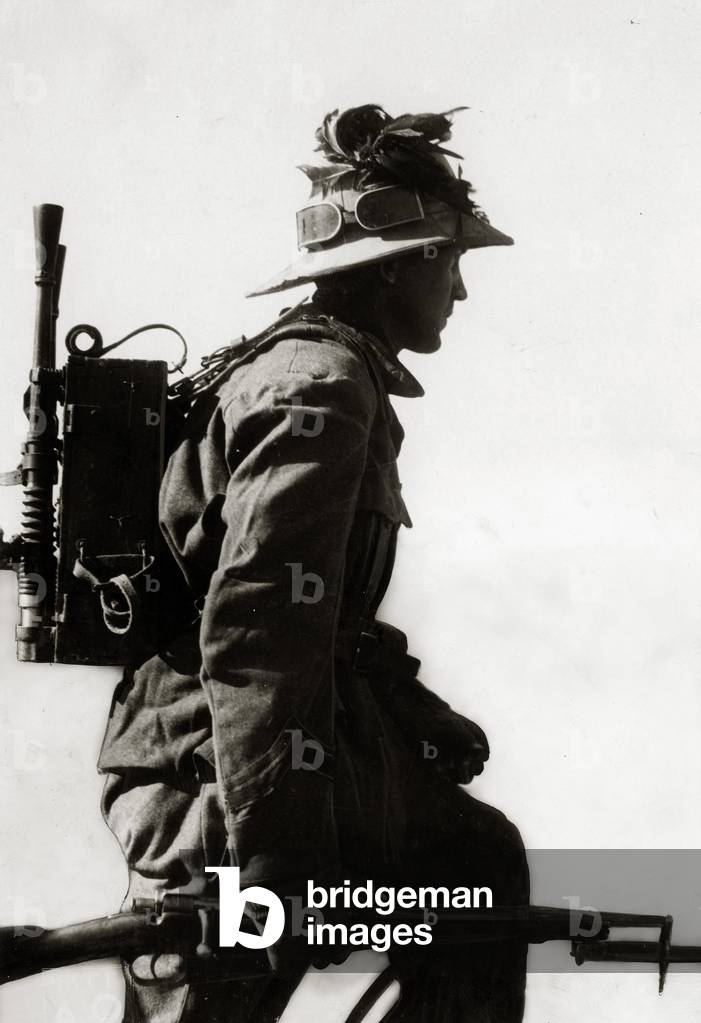 military, soldier radio operator with rifle, 1930-1940