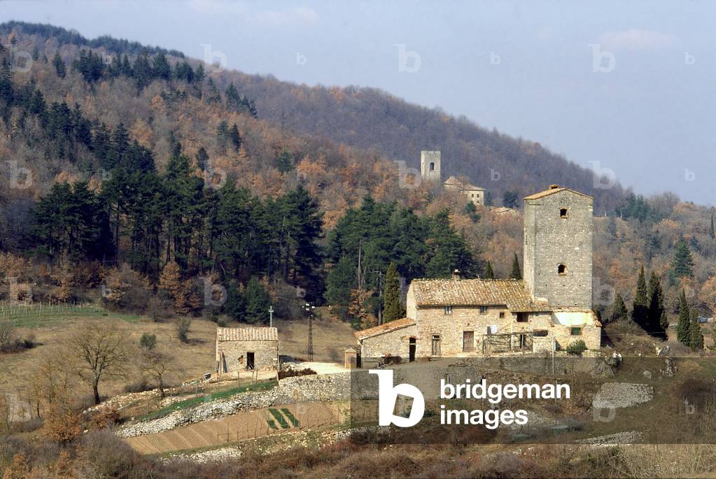 View of the Badia farm at Coltibuono in Chianti.