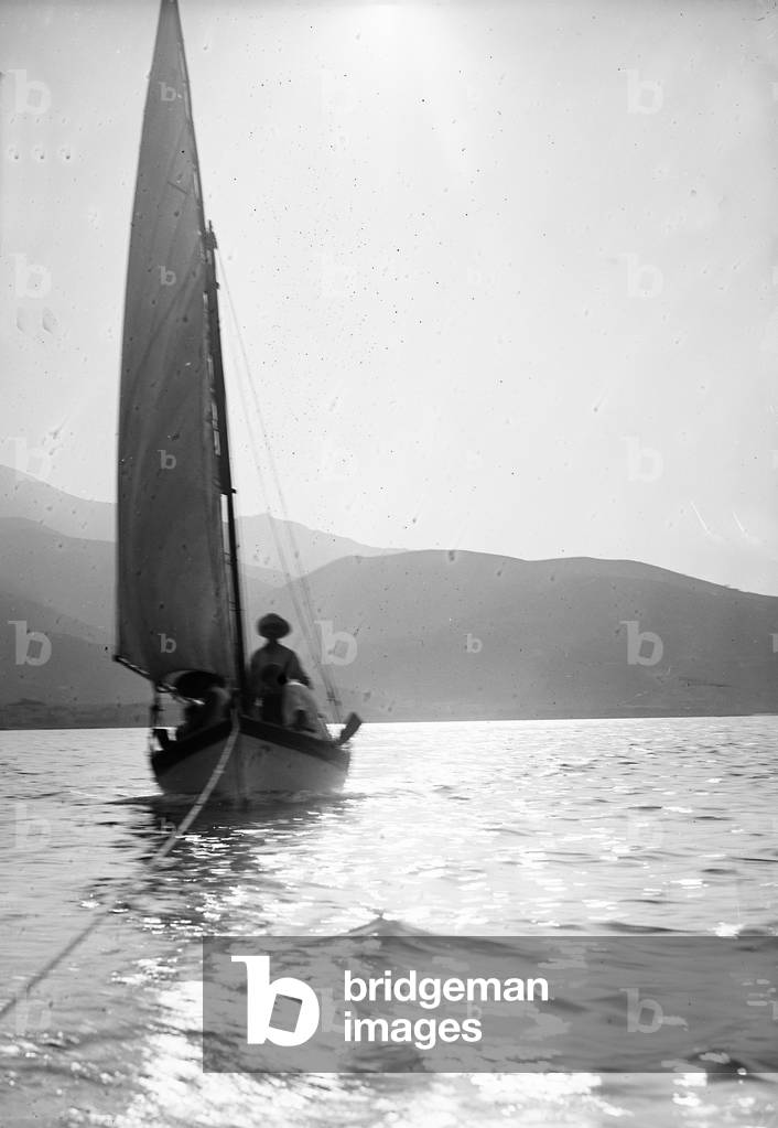 Sailing boat off the coast of the Island of Elba