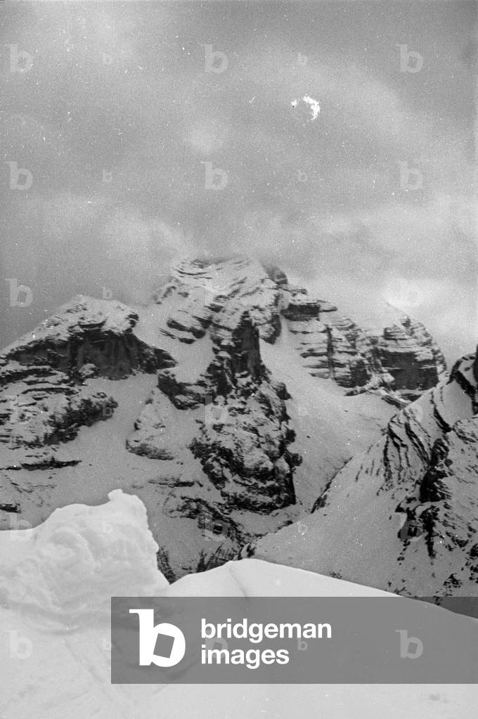Snowy mountain landscape, Cortina d'Ampezzo