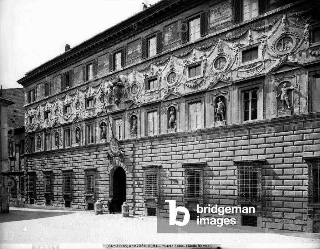 The façade of Palazzo Spada, in Rome, in Lazio
