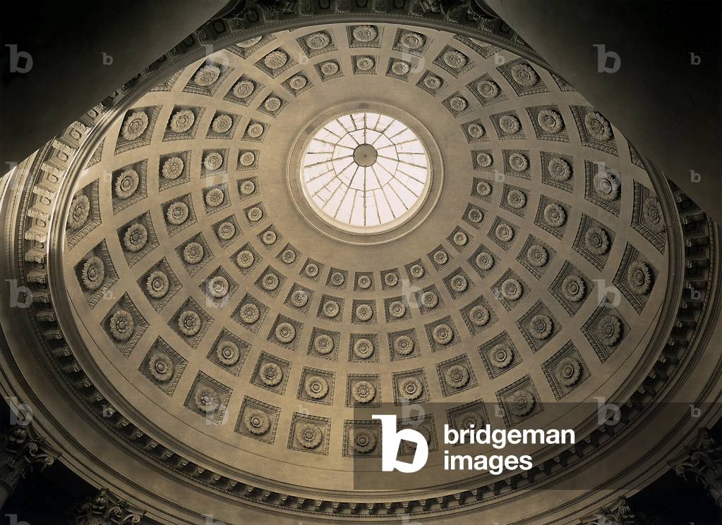 The vault of the dome in the Royal Mausoleum, by Giovanni Battista Salucci, on the hill of Rotemberg, in Stuttgart