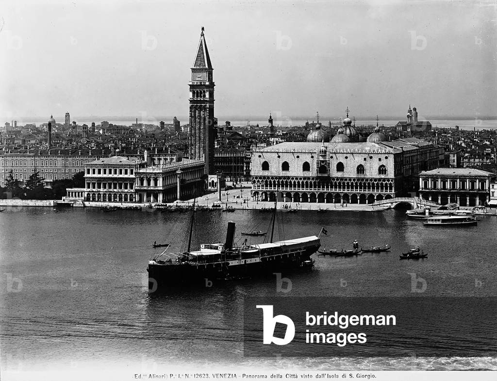Panoramic view of the city of Venice from the Island of San Giorgio