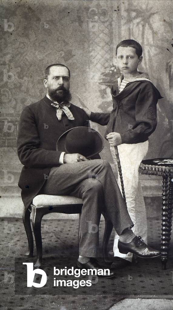 Portrait of prince Carlos of Bourbon and his son