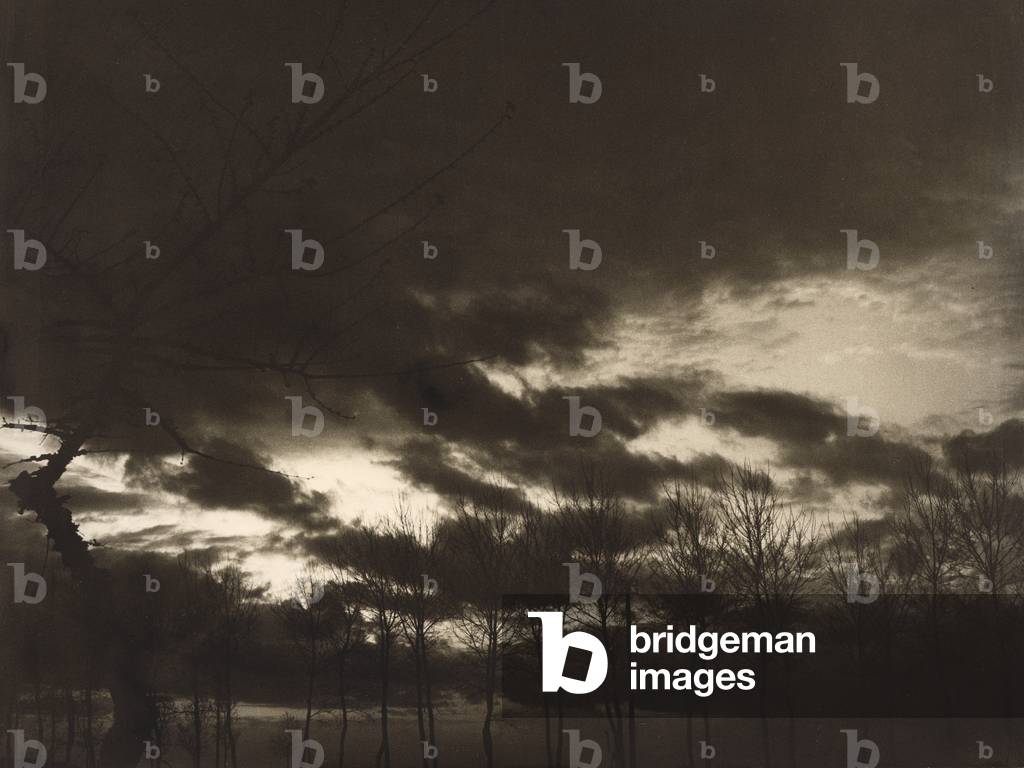 Sunset in Maremma (b/w photo)