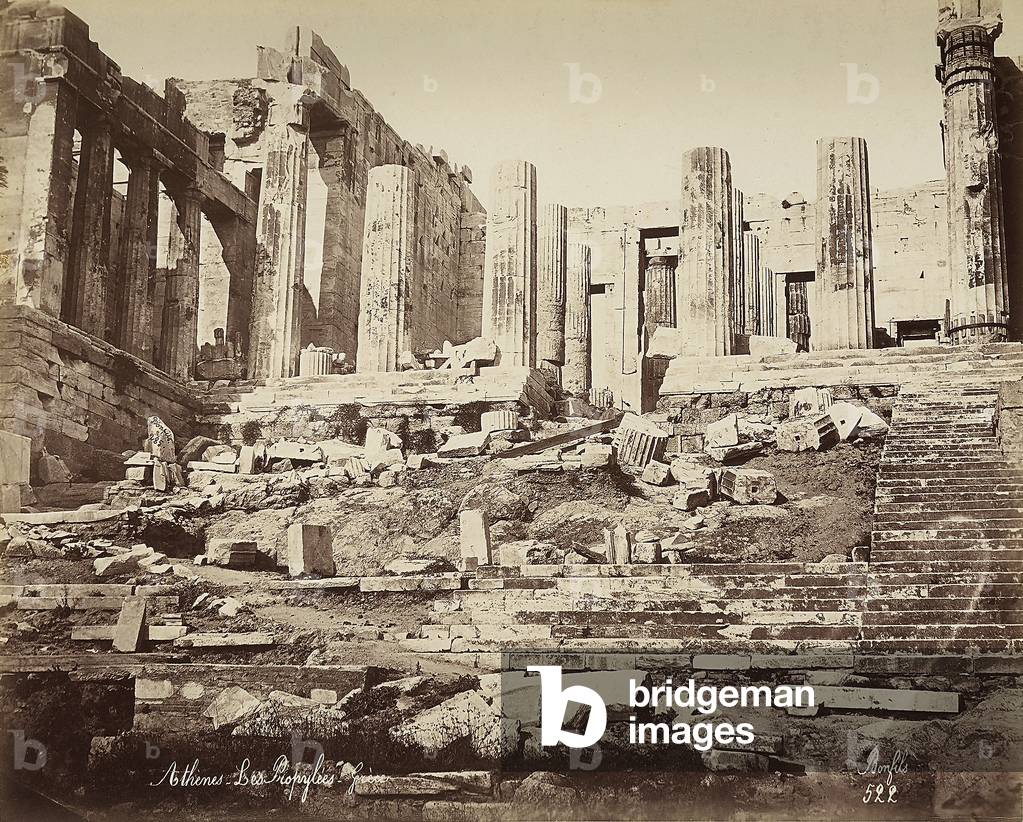 The propylaea of the acropolis in Athens