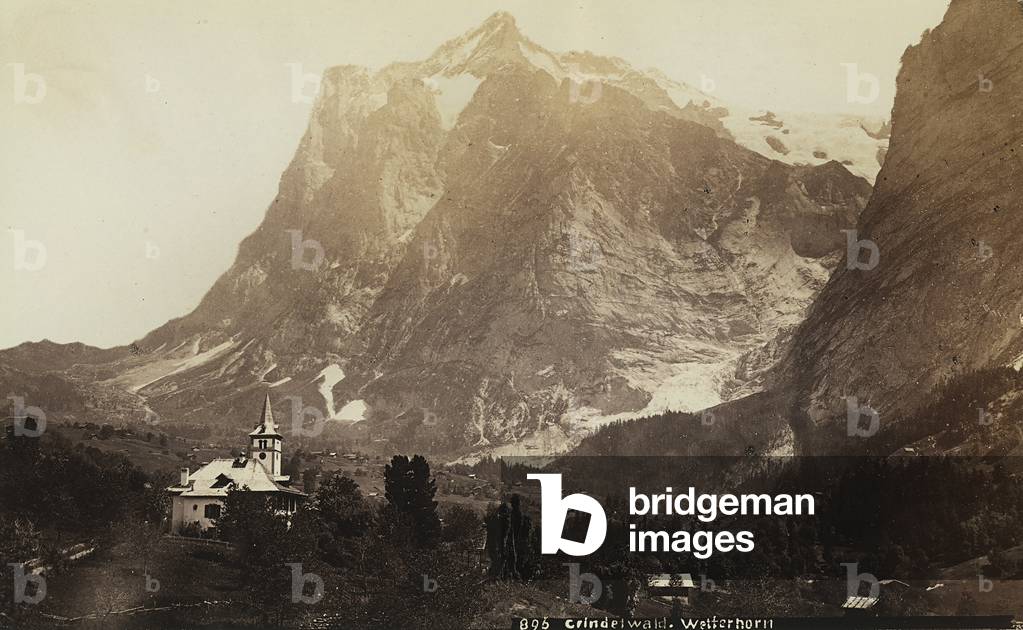 A valley and the glacier of Grindelwald, Switzerland