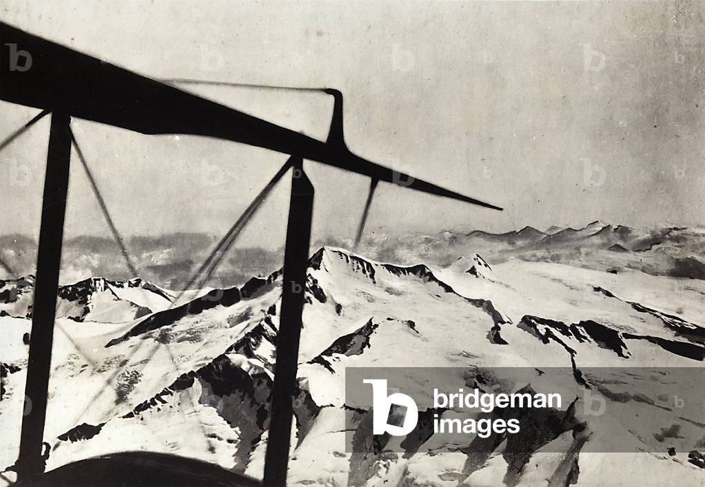 Aerial view of Vetta d'Italia, during the First World War, collected by Lieutenant Aviator Costantino Cattoi