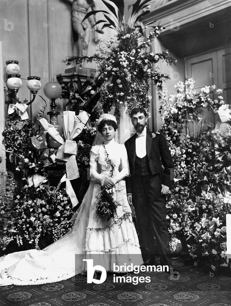 Portrait of bride in her wedding gown